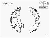 Balata Fren Pabuc Arka-(Hyundaı: Excel 90>95/Accent 00>02 Mılenyum )