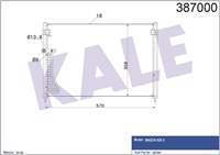 KLIMA RADYATOR (MAZDA: 626 97>02) 590×360×16