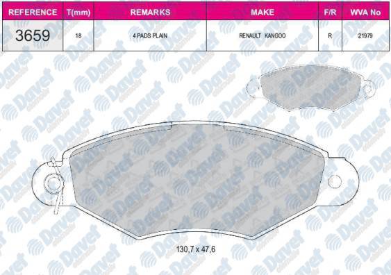 ON FREN BALATASI KANGOO 1.9D KANGOO 1.5DCI XSARA 1.4 1.5 P206