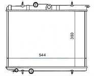 SU RADYATORU MEKANİK ( PEUGEOT : 206 1.4 1.6 00--08 AC ) 380×544×23
