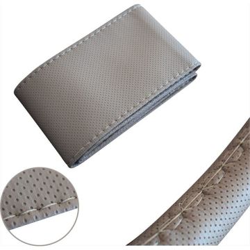 DİKİŞLİ DİREKSİYON KILIFI GRİ DELİKLİ