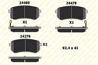ARKA FREN BALATASI HYUNDAI I10 KIA PICANTO 1.0 1.1 05-11