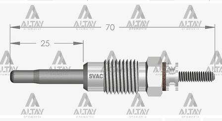 KIZDIRMA BUJİSİ (ISITMA) MEGANE I 1.9 D / EXPRESS 1.9 D / CLIO I 1.9 D 11V