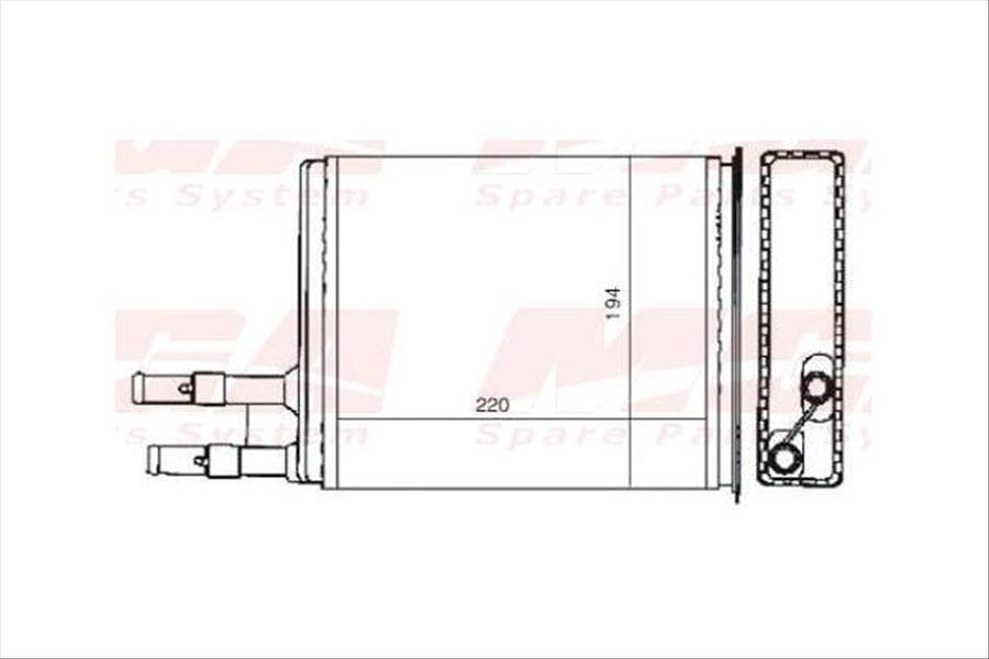 KALORIFER RADYATORU MEKANİK ( PEUGEOT : BOXER CITROEN : JUMPER FIAT : DUCATO TUM MODELLER 97 --02 ) 220×194
