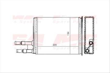 KALORIFER RADYATORU MEKANİK ( PEUGEOT : BOXER CITROEN : JUMPER FIAT : DUCATO TUM MODELLER 97 --02 ) 220×194