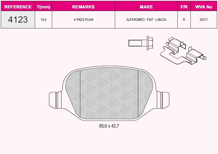 Arka Balata Lınea Tüm Modeller Alfa 147 01=> 156 (97-03) Gt (03-10)