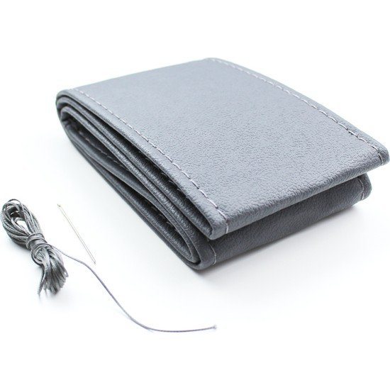 DİKİŞLİ DİREKSİYON KILIFI GRİ DÜZ