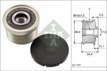 ALTERNATÖR KASNAĞI (RULMANLI) BMW (E81) 116İ-118İ-120İ-130İ (06-12) (E87) 116İ-118İ-120İ (04-12)