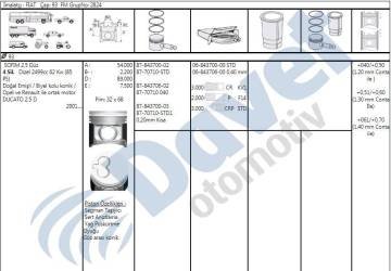 PISTON + SEGMAN STD 93MM FIAT RENAULT DUCATO MASTER 2.5D 01->