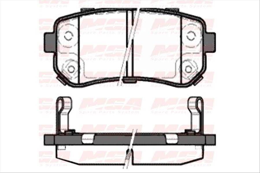 Balata Fren Arka - (Hyundaı: Accent Era 07>11 / I30 08>12 / Ix35 11>13 /  I20 08>12 Kıa: Sportage 11>13 / İ20 12-14) ** Mga-55244 İle Aynı **