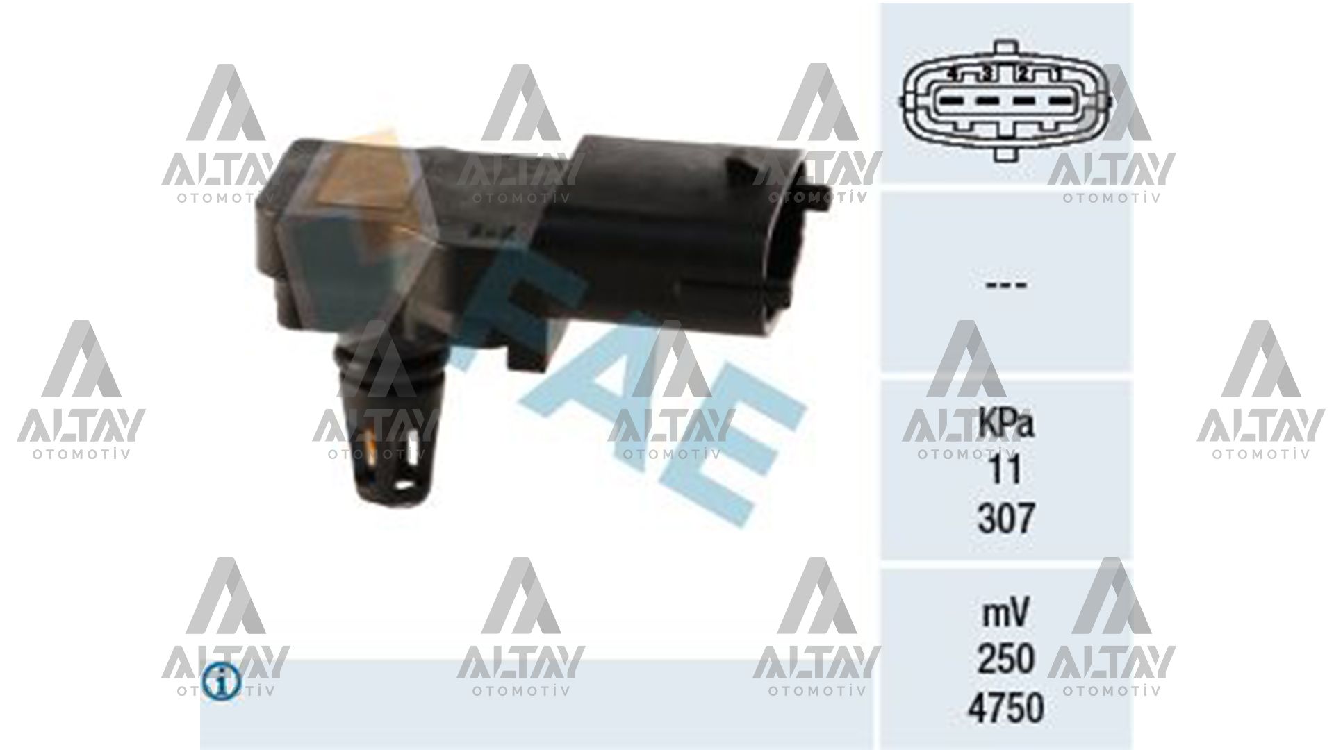 SENSÖR MAP DOBLO / LINEA / BRAVO / FIORINO / PUNTO 1.3JTD-1.6JTD / ASTRA G-H / CORSA D / FRONTERA B / VECTRA C / ZAFIRA B 04=> Z13DTH-Z19TH-Y20DTH-Y22DTR
