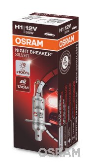AMPUL 12V H1 55W NIGHT BREAKER SILVER (NBS) SERİSİ %100 GÜÇLÜ IŞIK (İKİLİ AMBALAJ)
