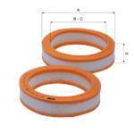 HAVA FILTRESI R9 R11 1,4 / 1,6 Dis çap [mm]: 245; Iç çap [mm]: 185; Yükseklik [mm]: 62