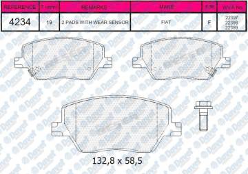 Fren Balatası On Wva22397-22398-22398 Egea 1.3-1.4-1.6-1.6D 15->