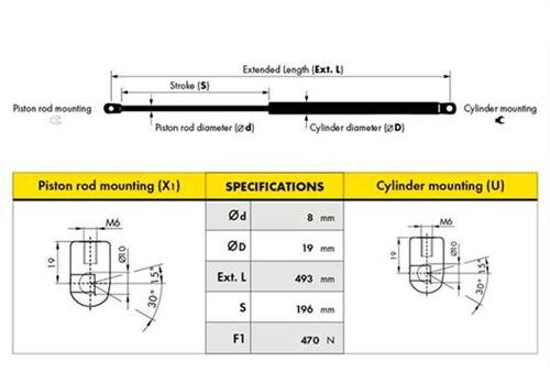 BAGAJ AMORTİSÖRÜ FELICIA (95-01) (D0032)