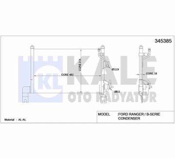 RADYATÖR KLİMA B-2500 97-06 / RANGER 98-06