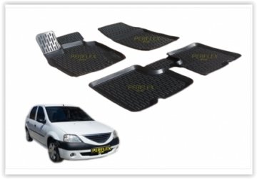 PASPAS 3D X-MAT HAVUZLU DACIA LOGAN 04=> (SİYAH)