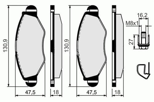 Ön Balata P206 1.4 1.6 09/98=> P306 1.4 1.6 5/93=>