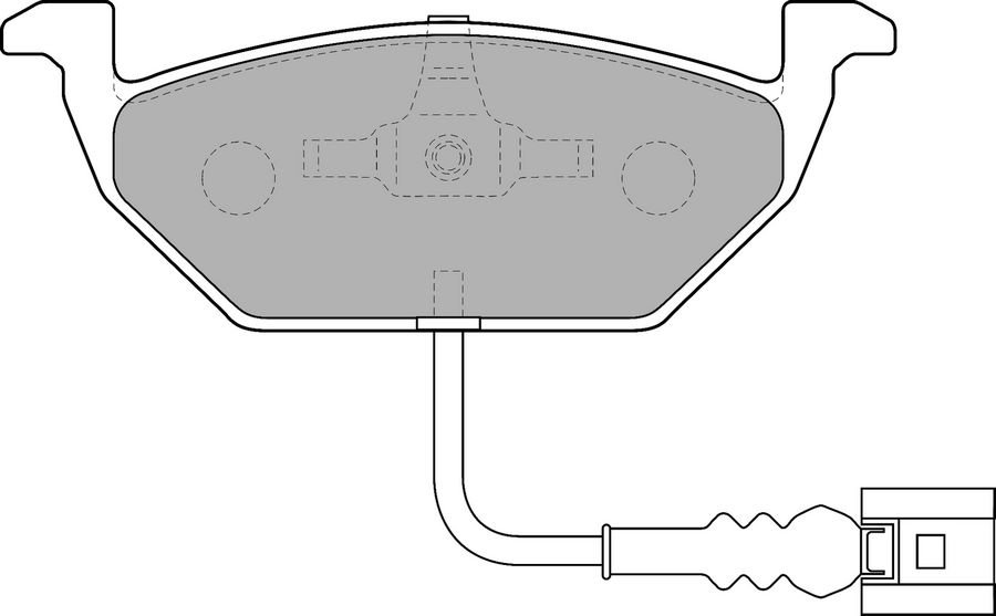 ÖN BALATA FİŞLİ KÜÇÜK GOLF4-GOLF5-JETTA-BORA-POLO-A3-LEON 97=> (GDB1386) (146x54.7x19.8)