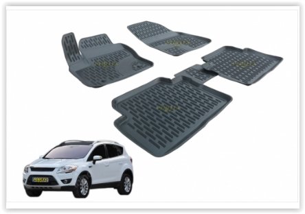 PASPAS 3D X-MAT HAVUZLU FORD KUGA (08-13) (SİYAH)