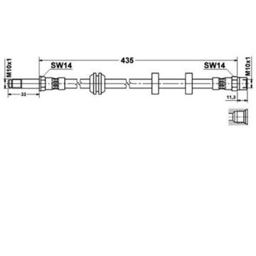 ÖN FREN HORTUMU CADDY II 1.4-1.4 16V (95-04) GOLF II 1.6 (95-97) 1.9 SDI-1.9 TDI (95-04)