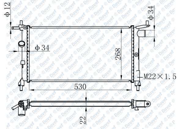 Motor Su Radyatoru Manuel (Brazıng) / (Klıma Harıc) Corsa B X12Sz C14Nz X14Xe X16Xe