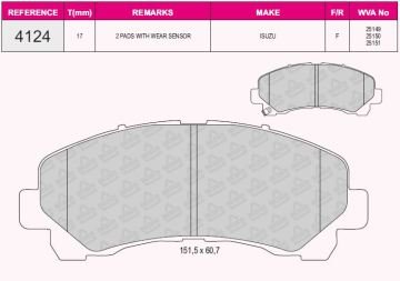 Ön Balata Isuzu D-Max 2.5 Dıtd 4X4-3.0 D-2.5Ddı 07=>2012 Dmax 2.5 Crdi 2012=> Gdb3545