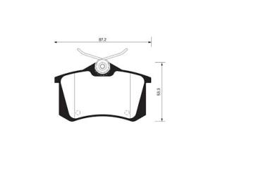 Arka Balata Mgn Iı-Lgn-Golf Iıı-Iv-Passat Iıı-Polo-C3-C4-P307-Audı A3-A4 (87X52.9X15Mm)
