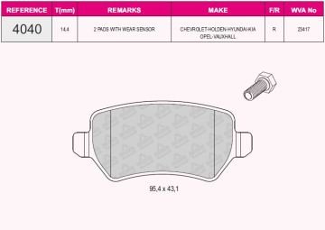 Arka Balata Astra G 98=> Astra H 05=> Merıva 03=> Zafıra 00=> Combo 02=>