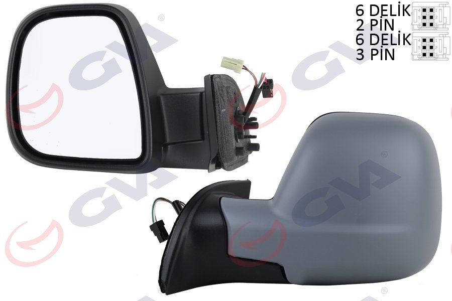 DIŞ DİKİZ AYNASI SOL BERLINGO-PARTNER 13> ELEKTRİKLİ+ISITMALI+ASTARLI+KONVEKS