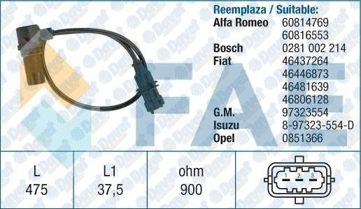 KRANK MIL SENSORU ISUZU DMAX 2,5 2002-2012 BRAVA BRAVO DOBLO MAREA PALIO PUNTO STILO ALFA ROMEO 146 147 156 1,9JTD