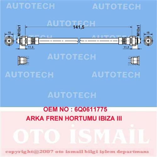 ARKA FREN HORTUMU IBIZA III
