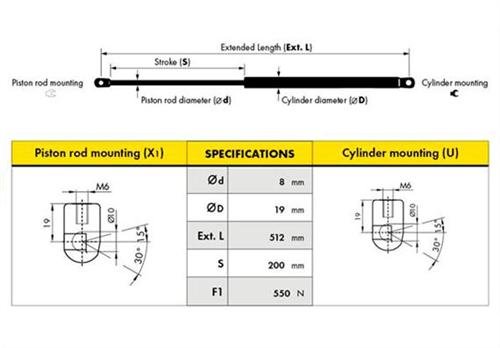 BAGAJ AMORTİSÖRÜ FOCUS SW 99=> (D0080-1)