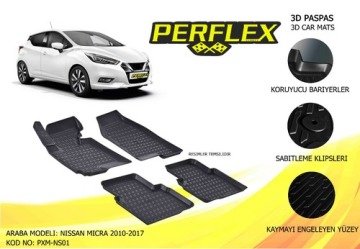 PASPAS 3D HAVUZLU X-MAT NISSAN MICRA 2010-2017