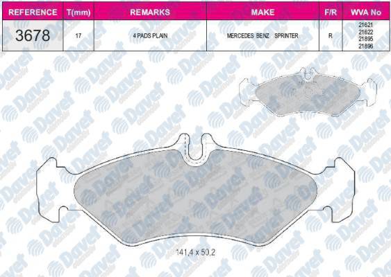 FREN BALATASI ARKA SPRINTER 96>06 LT 28 35 46 96>06
