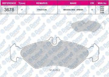 FREN BALATASI ARKA SPRINTER 96>06 LT 28 35 46 96>06