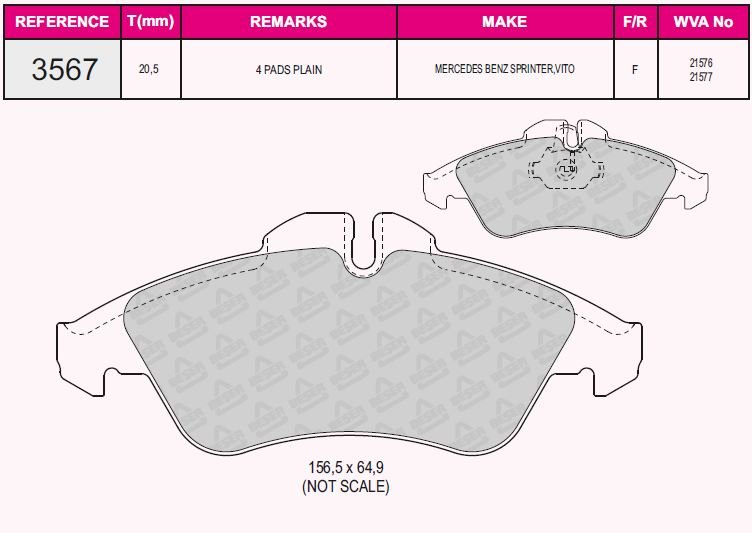 Ön Balata Lt35 (95-6.06) Sprınter (95-6.06) Vito (96.7.03)(Gdb1220)