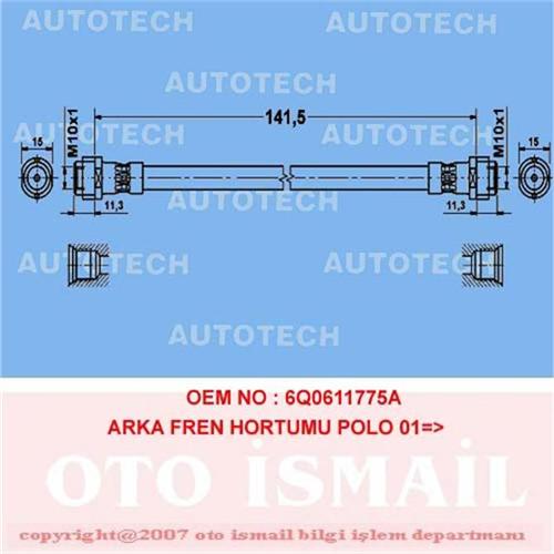 ARKA FREN HORTUMU POLO 01=>