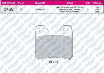 FREN BALATASI ARKA WVA 21140 OPEL CALIBRA A 06/90-07/97 VECTRA A 09/88-11/95 SAAB 900 II 07/93-02/98 2.0 I 09.1996-02.1998 2.3 -16 09.1996-02.1998