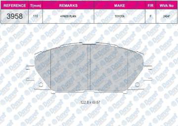 FREN BALATASI ON WVA24347 YARIS 05-11