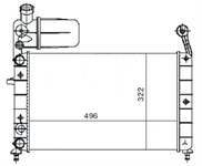 SU RADYATORU MEKANİK ( FIAT : TEMPRA / TIPO 1.4 16 KARBB. NAC BIDONLU 90-93 ) 498×322×32