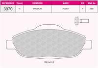 ON FREN BALATASI P308 P3008 1.4 16V / 1.6 16V / 1.6HDI 09 / 07>