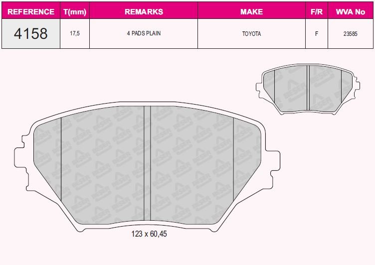 Ön Balata Rav 4 Iı 1.8 Vvtı-2.0Vvtı-2.0 D-4D 4Wd (00=>11.05)