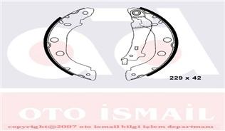 ARKA PABUÇ BALATA KNG 1.2 1.5DCİ 1.6 1.9 (97=>05=> NISSAN PRIMERA 1.6 1.8 2.0TD (96-01) (228x42)