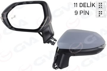 DIŞ DİKİZ AYNASI SOL(KATLANIR+SİNY+ASTAR+KÖR NOK+KONV)9 PİN'Lİ COROLLA E210-AURIS VM-8271EBHPL