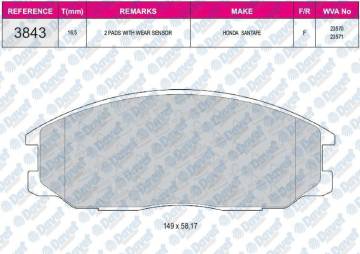 FREN BALATASI ON WVA 23569 HYUNDAI STAREX 04-> SANTA FE 02-> TUSSON SSANGYON ACTIAN KAYRO 01->