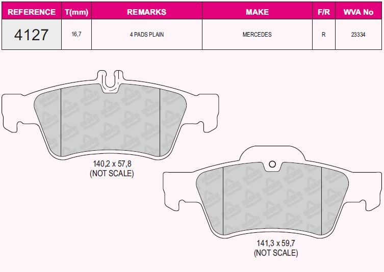 Arka Balata C218 Cls 300-350-Cdı W211 E200-E240-E320-E350-E500 (02-08) W212 08=> W220 W221 X218 12=>