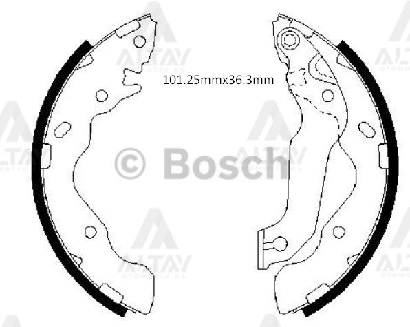 FREN BALATA ACCENT 00-05 / MATRIX 06-11 PABUÇ ARKA (ÇAP 203.2mm)