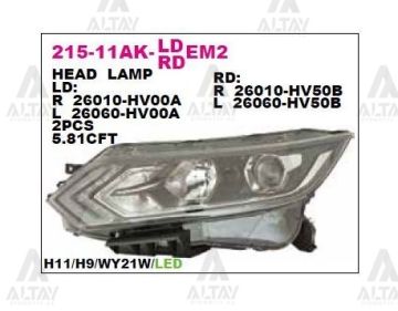 FAR QASHQAI 17=> ELEKTRİKLİ LEDLİ SOL