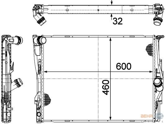 MOTOR SU RADYATORU MEKANIK SANZ. PREMIUM LINE BMW E81 E82 E87 E88 E90 E91 E92 E93 X1 E84 Z4 E89